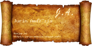 Jurin Amázia névjegykártya